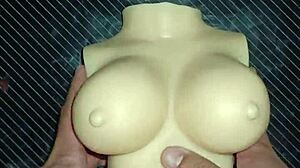 dolly takes anal in every position squeezing her tits hard