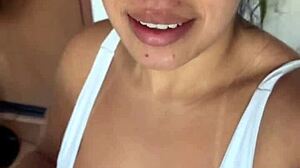 Bom dia! Kriss hotwife rides biker cock in tiny bikini.