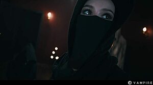 Cosplay vampires rip clothes for bdsm lezdom pussy eating domination