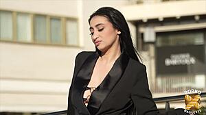 French Arab Milf Big Natural Tits Dominated in Lingerie