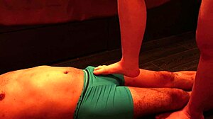 【young office lady crushes bulging cock like trash under her heels】