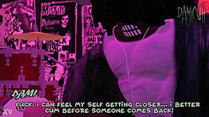 Dami strokes monster black cock dancing in nightclub