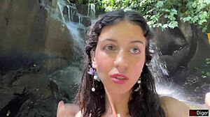 hey skinny lingerie teen takes sloppy facial in locker room then cumwalk waterfall