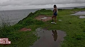 Casal mattos beach orgy with grelona anne wet creampie surprise fuck