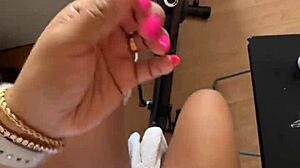 Bom dia! Kriss hotwife rides biker cock in tiny bikini.