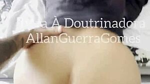 ebony femdom inara makes mma fighter allan guerra worship ass pussy