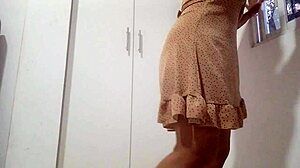 Stepsister Cleans House Flashing Juicy Pussy Lips and Big Natural Tits for Stepdad