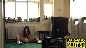 Teen Subslut Spanked Bound Fucked Roughly by Dominant Male