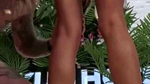 90-pound skinny brunette Kylie Lebeau hooks up for rough anal with Bryan Gozzling