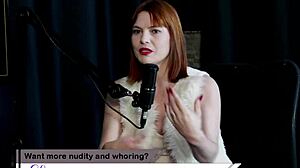 reh queen sheer red squirts hard in lingerie after uber handjob chat