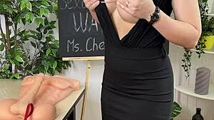 bold milf blonde wanks huge tits in stockings heels homemade