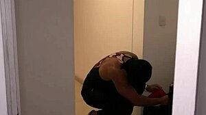 Horny young babe fucks masked intruder right in her bed 🏠🍆💦