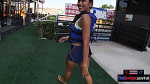 Asian Teen 18+ Sucks Boyfriend Off At Waterpark Then Fucks Hard!