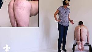 Caning fisting whore's ass punishing slave part 1?!