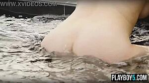 gorgeous playboy blonde bailey rayne strips nude big ass bombshell