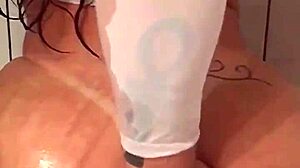 angel lima shaves her shaved pussy smooth in the bath 😘 milf big tits