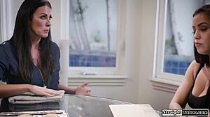 Stepmom Eyes BF Pounding Her Stepdaughter Hard