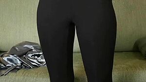 yoga pants photoshoot hides hazel ash's tight cowgirl ride