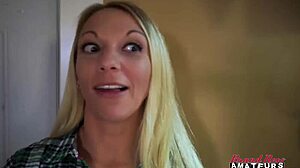 God, watching Milf Montana finger her shaved twat and stroke hard cock drives me wild