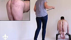 Caning fisting whore's ass punishing slave part 1?!