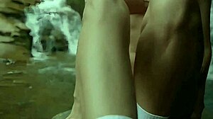 uhh i got so horny stripping naked outdoors groping my wet pussy in public view