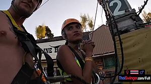 Asian Teen 18+ Sucks Boyfriend Off At Waterpark Then Fucks Hard!