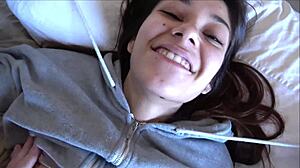 you ever seen a latina gf like xxlayna marie get stretched by monster cock before gym?