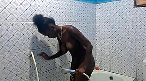 squirting floods bathroom during fingering frenzy