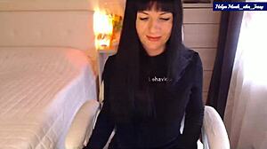 helga teases in red lingerie with perky ass wiggle strip