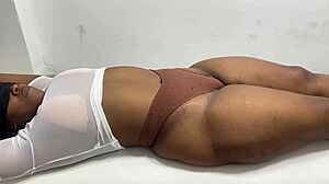 neighbor ebony mommy bribes for fat ass massage session