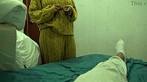 turkish stepmom sneaks into american stepson's bedroom groping his monster cock