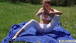 😍 alexis crystal erotic yoga flexes nude 4k 🔥