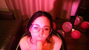 valentine's babe teases with toys then takes shaved pussy pounding