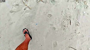 lukas rams cock balls-deep in skinny beach slut's tight pussy