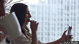 maitland ward teaches students dark blowjob and doggystyle lesson