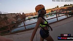 Asian Teen 18+ Sucks Boyfriend Off At Waterpark Then Fucks Hard!