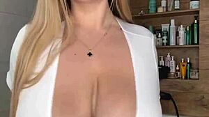 Bathtub Stepmom's Saggy Tits Beg for Thick Cock Thrusts