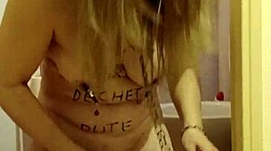 Esclave F's Auto-Session with Belt and WC Lick Thrills