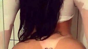 angel lima shaves her shaved pussy smooth in the bath 😘 milf big tits