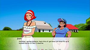 ranch couple fucks big tits ass on farm