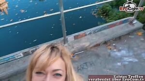 skinny blonde german milf slut picked up on street for real blind date fuck