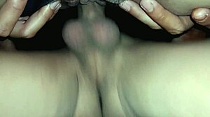 blonde milf spreads pussy for rough doggy creampie