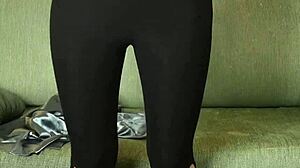 yoga pants photoshoot hides hazel ash's tight cowgirl ride