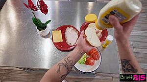 Bratty Stepsis Chloe Temple Begs Stepbro To Stop Staring At Her Petite Shaved Ass And Tits!