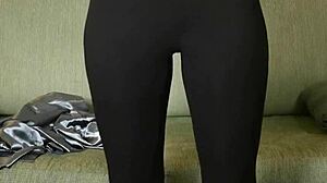 yoga pants photoshoot hides hazel ash's tight cowgirl ride