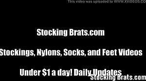 Intense Threeway Lesbian Foot Fetish Domination and Sucking Action