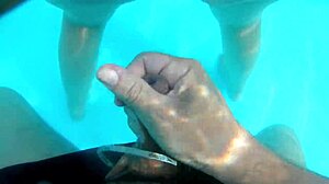 husband films wife's wild pool fantasy fuck outdoors