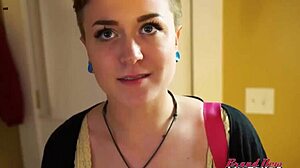 inked petite blonde micah milks throbbing boner hard 💦😈