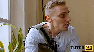 i fuck physics tutor hard on red couch