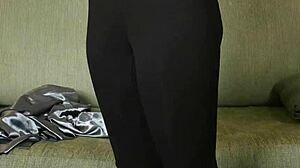 yoga pants photoshoot hides hazel ash's tight cowgirl ride